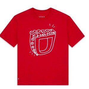 Nike Women's Air Jordan Flight Graphic Tee Red DQ4593-612 Size Meduim NWT